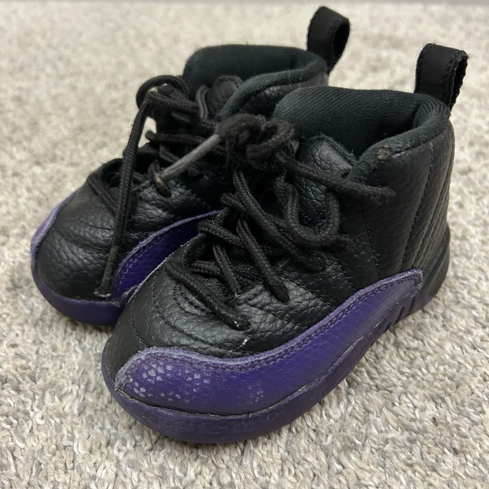 Air Jordan 12 Retro Field Purple Black‎ Shoes Sneakers US 6C Baby Toddler
